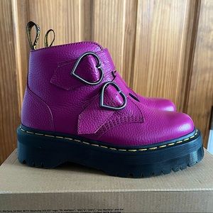 DEVON HEART LEATHER PLATFORM BOOTS